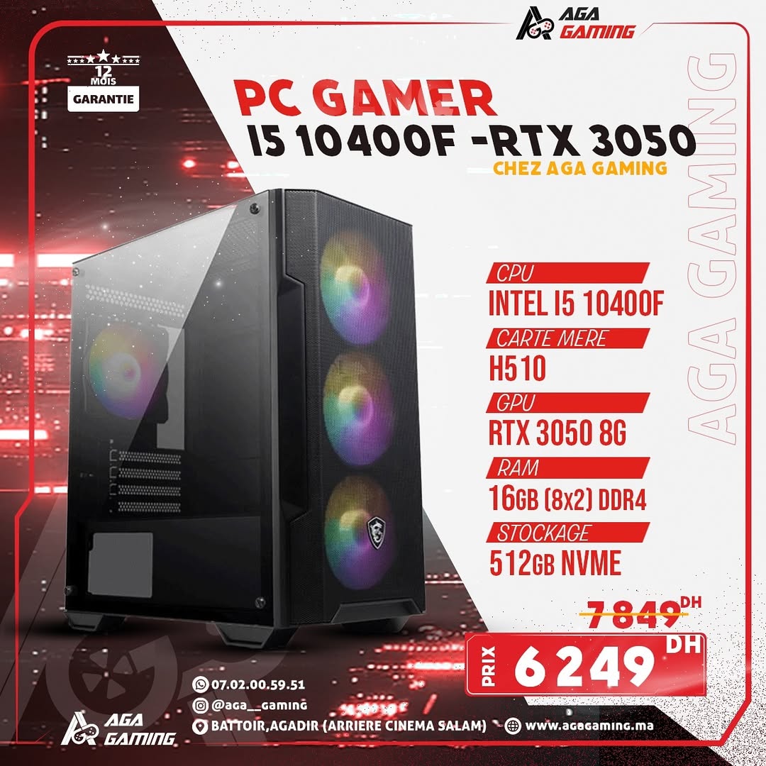 PC Gamer Intel i5 10400F - RTX 3050 PC Gamer Intel i5 10400F - RTX 3050